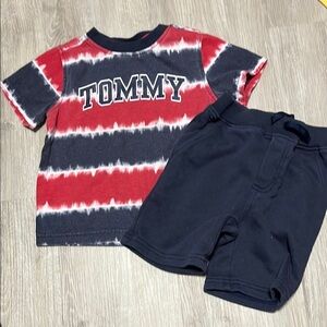 Tommy Hilfiger Red and Blue Kids Outfit 2T